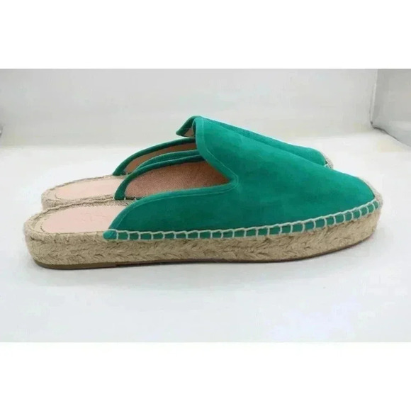J. Crew Emerald Green Suede Mule Slides-Size 9.5-New w/o Tags - Picture 3 of 8
